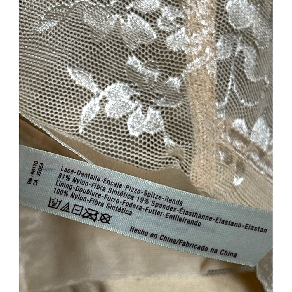 NWOT Intimately Free People Elise Bra Retro Sheer Lace Mesh Beige Nude Womens S - Picture 4 of 9